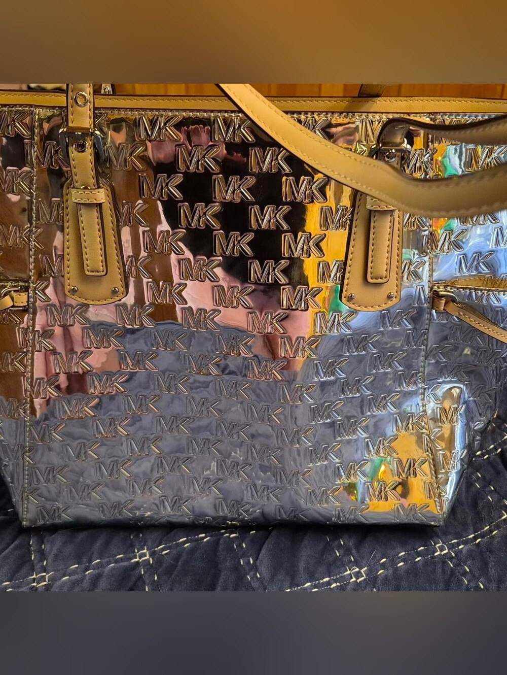Michael Kors Metallic Silver Tote
